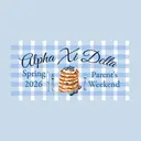 Alpha Xi Delta Pancake Stack Gingham Parents Weekend Shirt