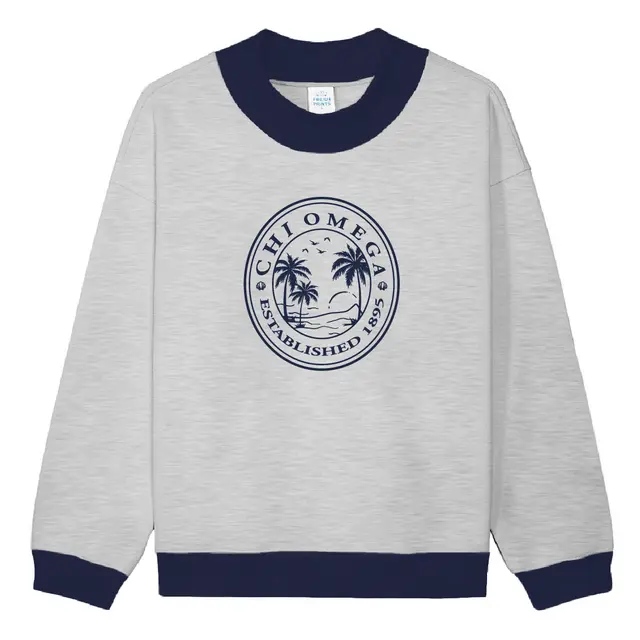 Chi Omega Palm Tree Seal PR Sweater 2