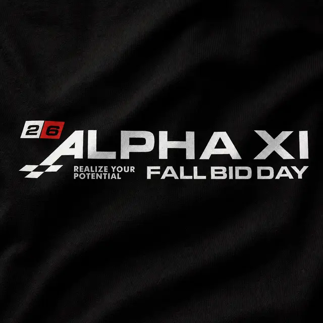 Alpha Xi Bold Typography Fall Bid Tank