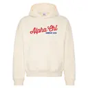 Alpha Chi Omega Bold Script Text Game Day Hoodie 2