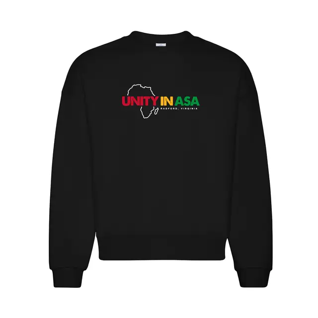 African Student Association Colorful Block Lettering Africa Graphic Crewneck 2