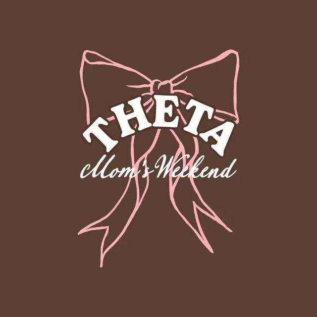 Kappa Alpha Theta Pink Bow Design Mom's Weekend Shirt