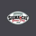 Sigma Chi Football Oval Graphic Game Day Crewneck