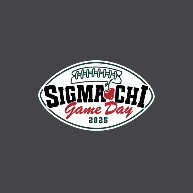 Sigma Chi Football Oval Graphic Game Day Crewneck
