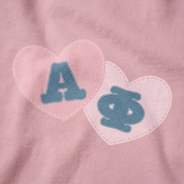 Alpha Phi Heart Illustration Philanthropy Hoodie