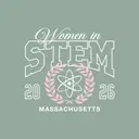 Women in STEM Varsity Font with Atomic Crest PR Sweater