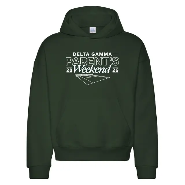 Delta Gamma Outlined Text Parents Weekend Hoodie 2