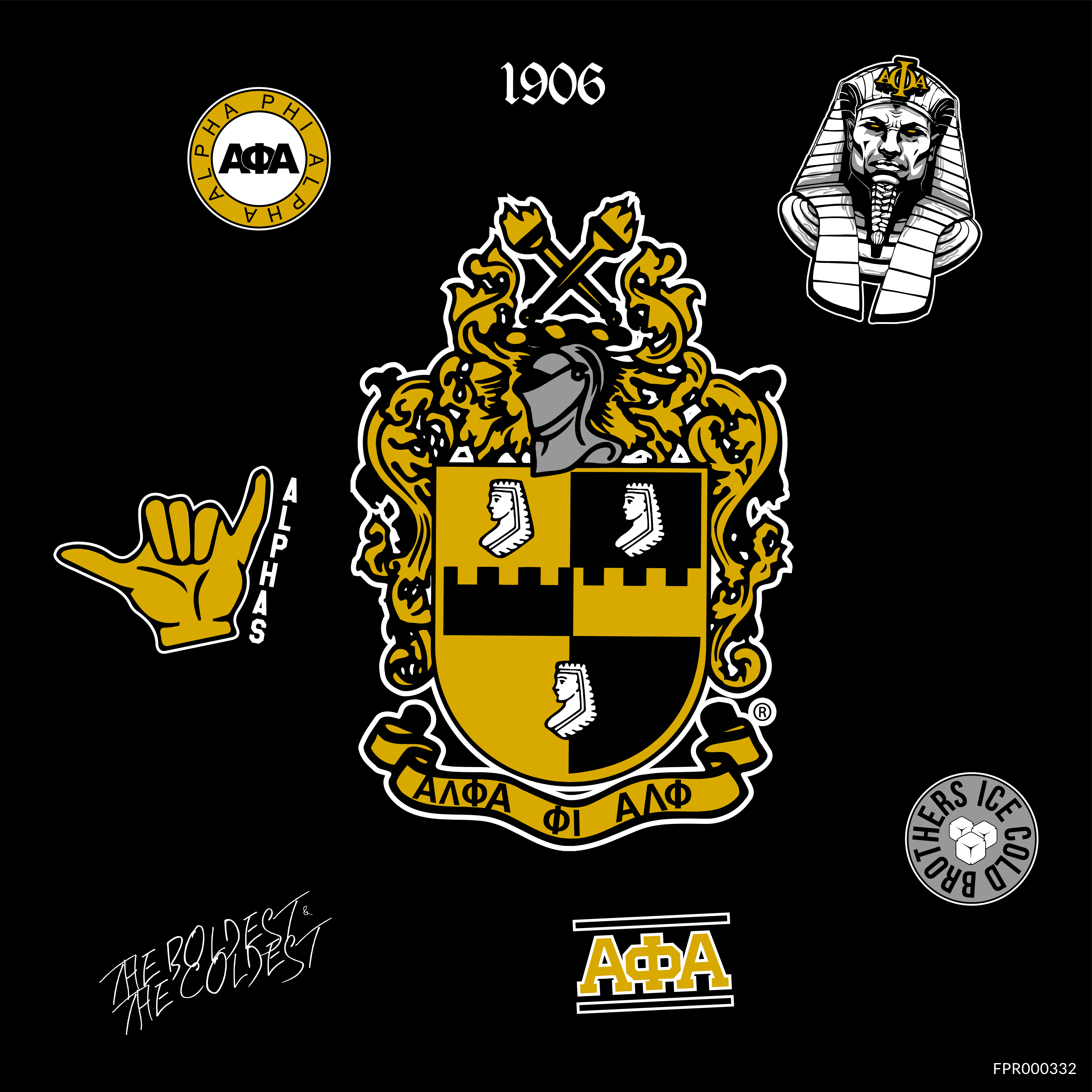 Badge and Crest Graphic PR Tank Alpha Phi Alpha Merch | Fresh Prints