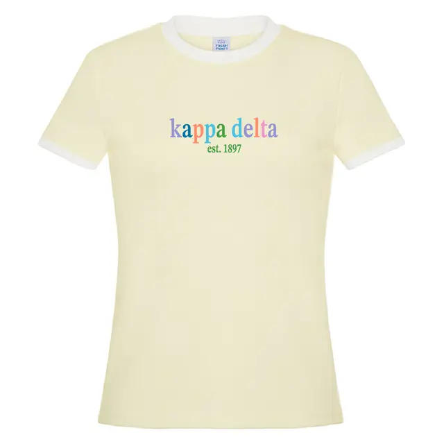 Kappa Delta Pastel Block Lettering PR Shirt 2