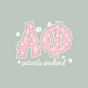 Alpha Phi Gingham and Floral Parent's Weekend Crewneck