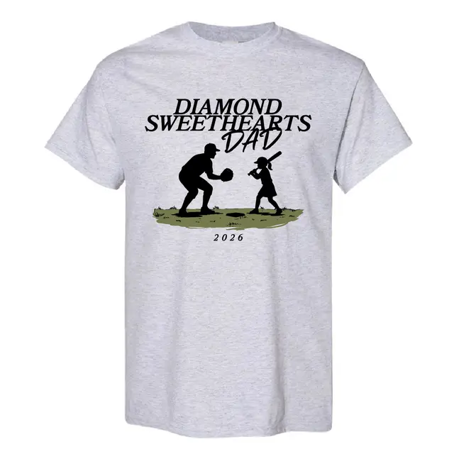 Diamond Sweeethearts Father Daughter Baseball Silhouette Parents Weekend Shirt 2