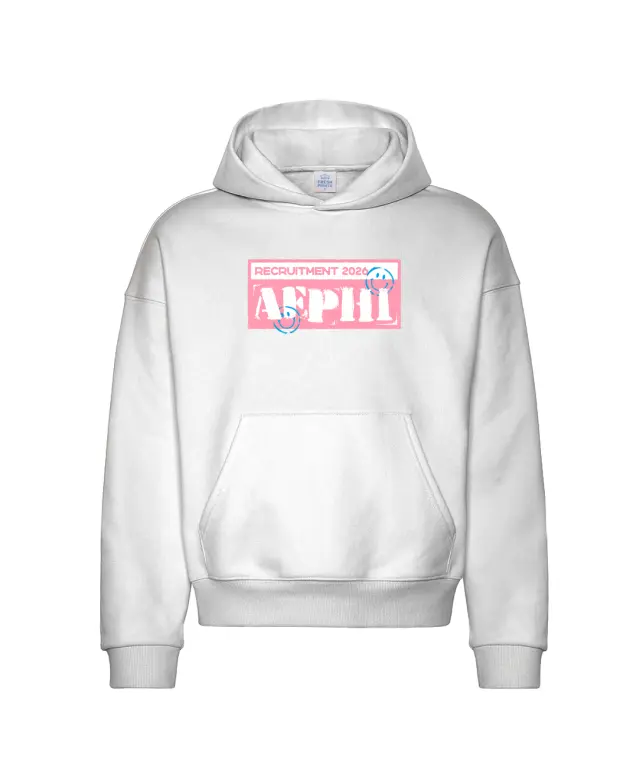 Alpha Epsilon Phi Stamped Text Rush Hoodie