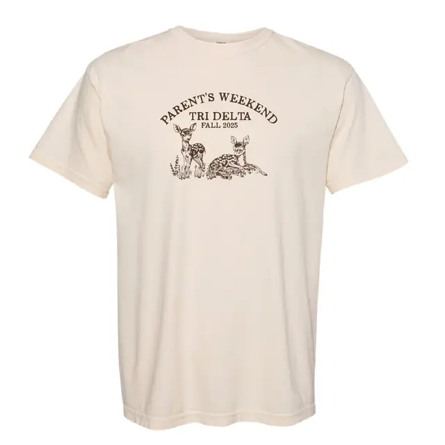 Delta Delta Delta Fawn Illustration Parent's Weekend Shirt 2