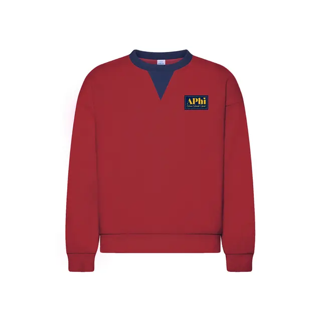 Alpha Phi Block Lettering Heart Design Philanthropy Sweater 2