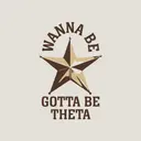 Kappa Alpha Theta Bold Texts Star Recruitment Crewneck