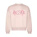 Alpha Chi Omega Floral Lettering Rush Bid Sweater 2