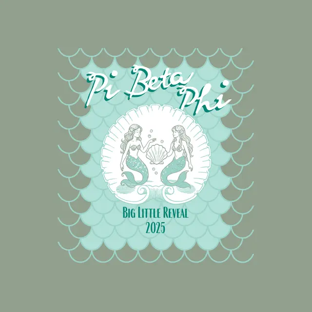 Pi Beta Phi Mermaid Shell Big Little Reveal Shirt