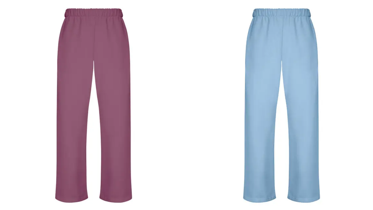 Fresh Prints San Diego Open Heavyweight Sweatpants in Mauve and Ice Blue