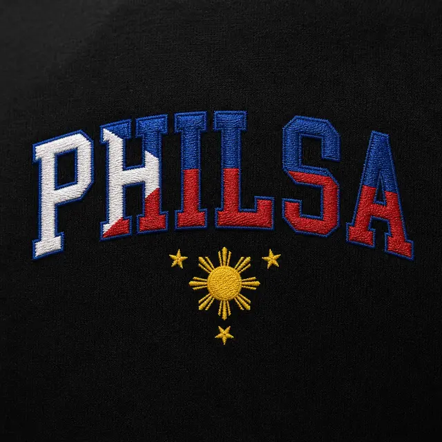 Filipino Student Association Color Blocked Lettering PR Shirt