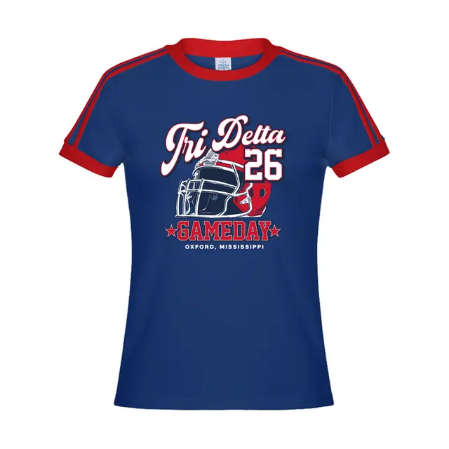 Delta Delta Delta Football Helmet Game Day Shirt 2