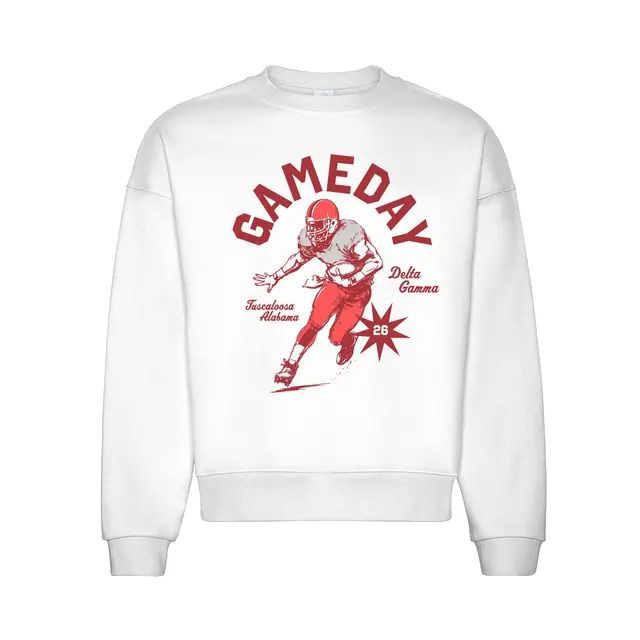 Delta Gamma Football Player Game Day Sweater 2