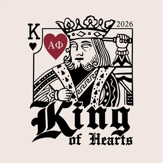 Alpha Phi King of Hearts Graphic PR Shirt