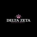 Delta Zeta Crown and Pink Text Recruitment Hoodie