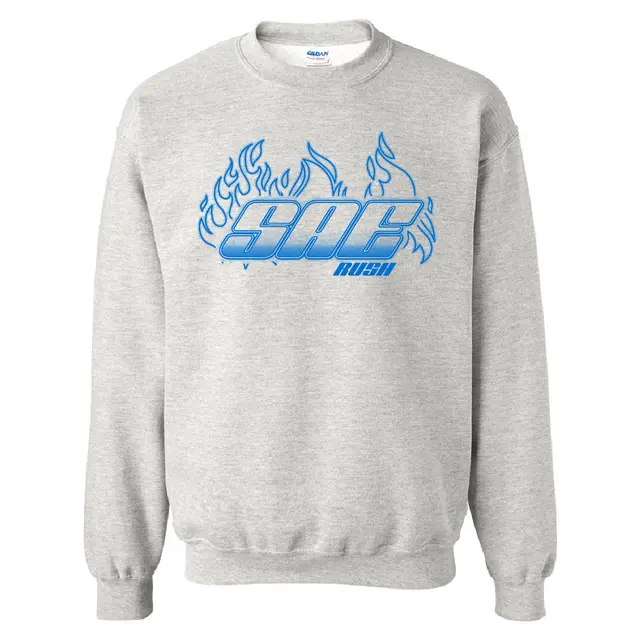 Sigma Alpha Epsilon Flame Graphic Rush Crewneck 2