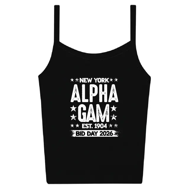 Alpha Gamma Delta Bold Star Text Bid Day Tank 2