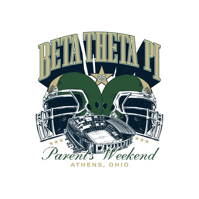 Beta Theta Pi Football Helmet Parents Weekend Crewneck