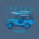 Gamma Phi Beta Jeep Spring Break Shirt