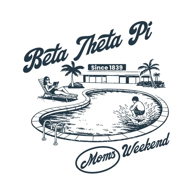 Beta Theta Pi Poolside Scene Parent's Weekend Hoodie