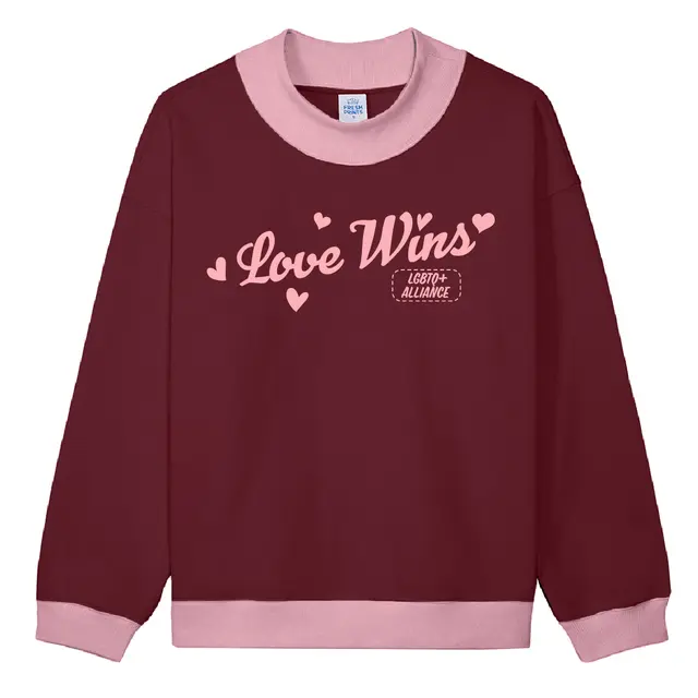 LGBTQ+ Alliance Love Wins Text PR Sweater 2