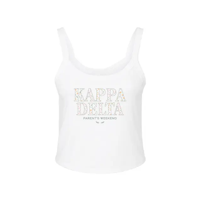 Kappa Delta Floral Text Parent's Weekend Tank 2