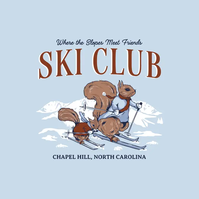 Ski Club Squirrel Skiing PR Shirt