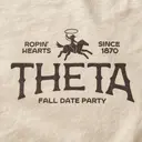 Kappa Alpha Theta Cowboy Illustration Date Party Tank