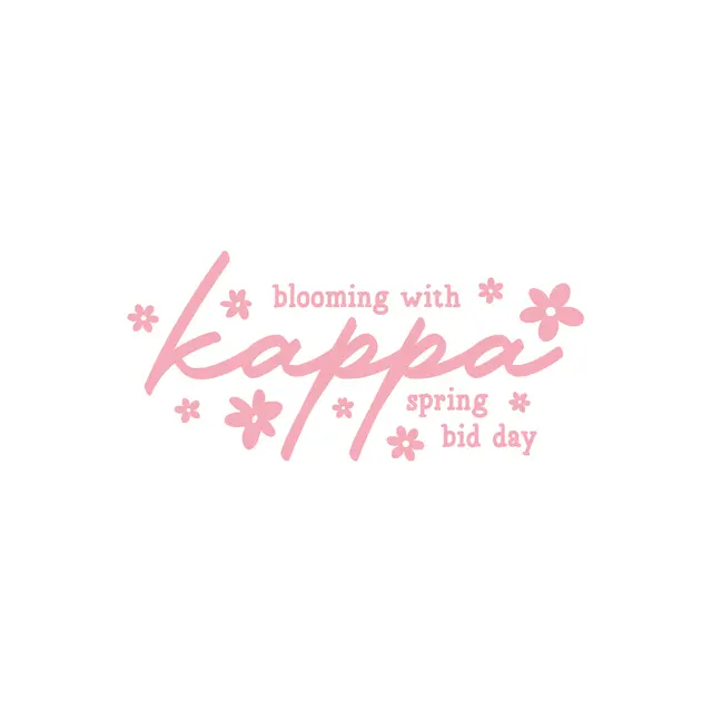 Kappa Kappa Gamma Floral Text Spring Bid Day Tank