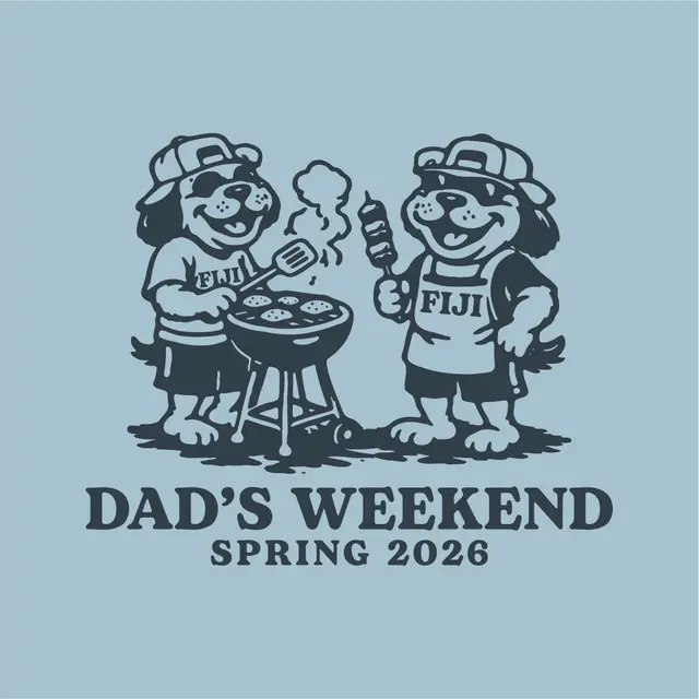 Phi Gamma Delta Playful Dog Illustrations Parents Weekend Crewneck