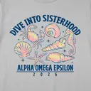 Alpha Omega Epsilon Seaside Shells Illustration Sweater