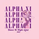 Alpha Xi Delta Discoball Illustration Date Parties Shirt