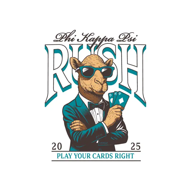 Phi Kappa Psi Cool Camel in Tux Rush Shirt 2