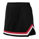 Augusta Girls' Pike Skirt 9146 Black with Red and White Left
