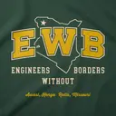 Engineers Without Borders Map Outline Block Lettering PR Shirt
