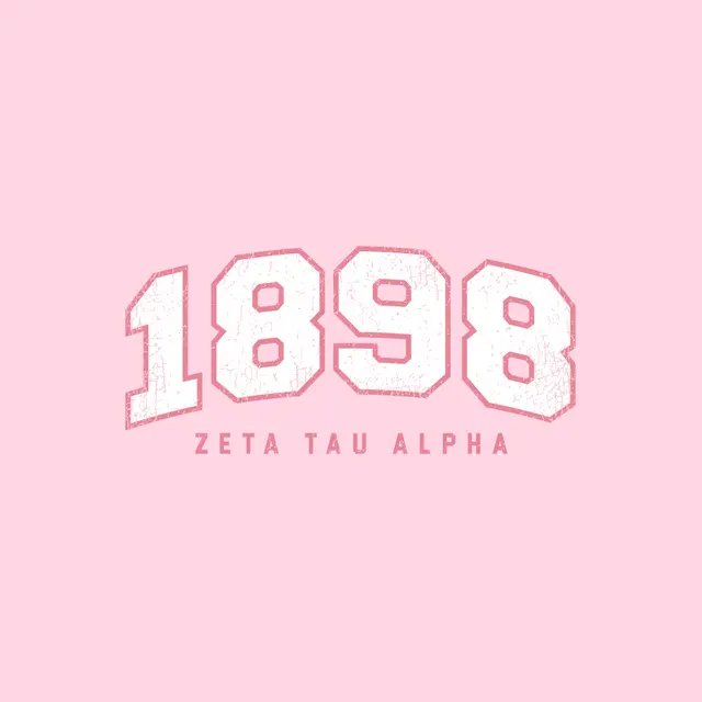 Zeta Tau Alpha Bold Number Text PR Hoodie