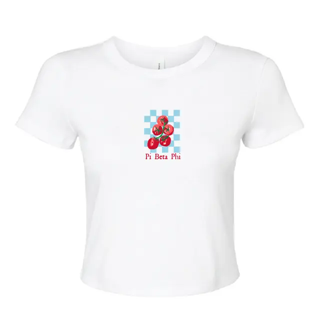 Pi Beta Phi Tomato Checkerboard PR Shirt-2