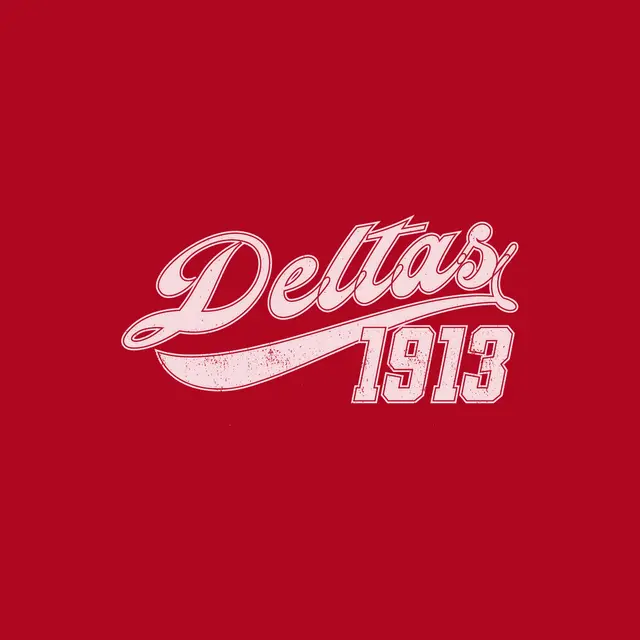 Delta Sigma Theta Bold Script Text PR Tank