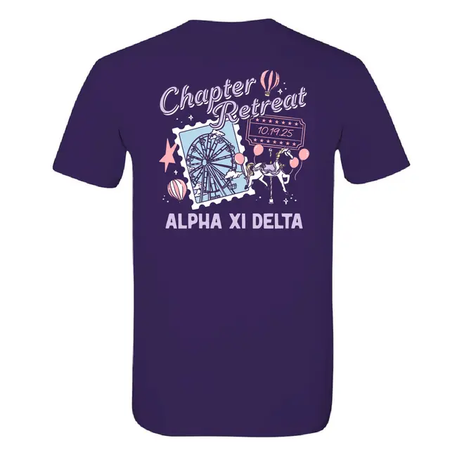 Alpha Xi Delta Ferris Wheel and Carousel Retreat Shirt 2