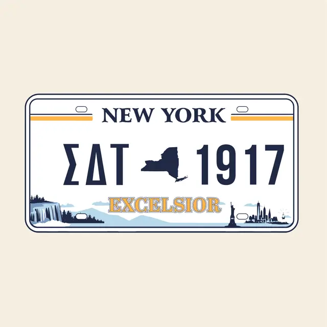Sigma Delta Tau New York License Plate PR Hoodie