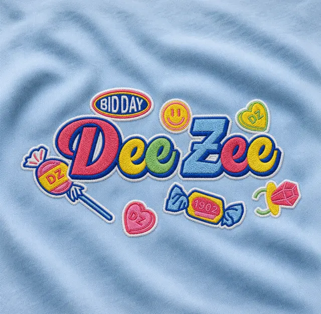 Delta Zeta Colorful Candy Graphic Rush Sweater