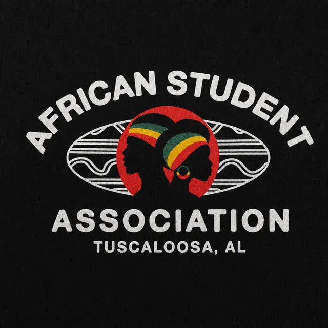 African Student Association Silhouette Profile Graphic PR Shirt